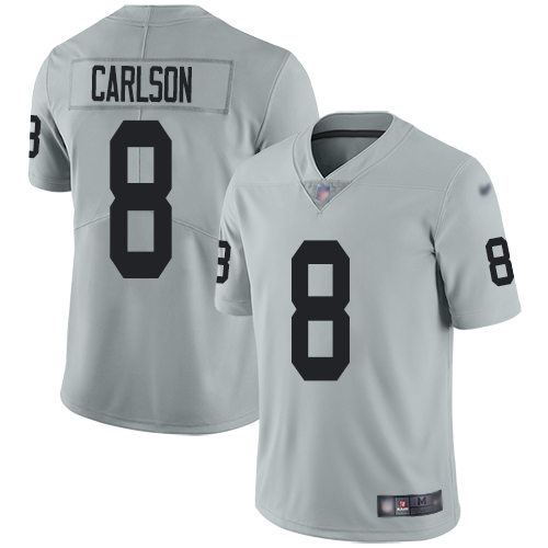 Men Oakland Raiders Limited Silver Daniel Carlson Jersey NFL Football 8 Inverted Legend Jersey
